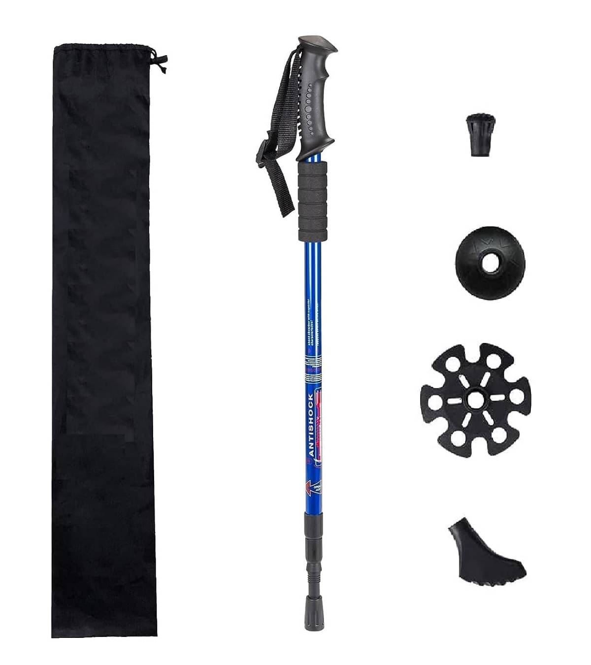     			RAMDEV ENTERPRISE Hiking Trekking Poles, Collapsible,Lightweight, Anti Shock, Hiking or Walking Sticks,Adjustable Hiking Pole for Men and Women, All Terrain Accessories and Carry Bag.