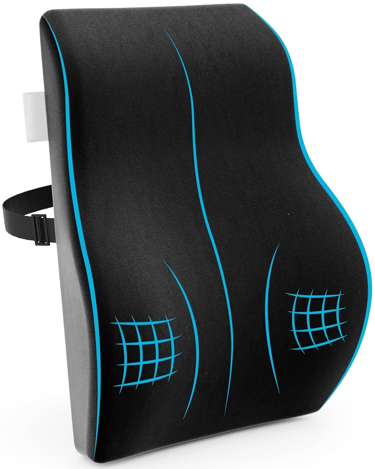     			RAMDEV ENTERPRISE Memory Foam Back / Lumbar Support Single Black