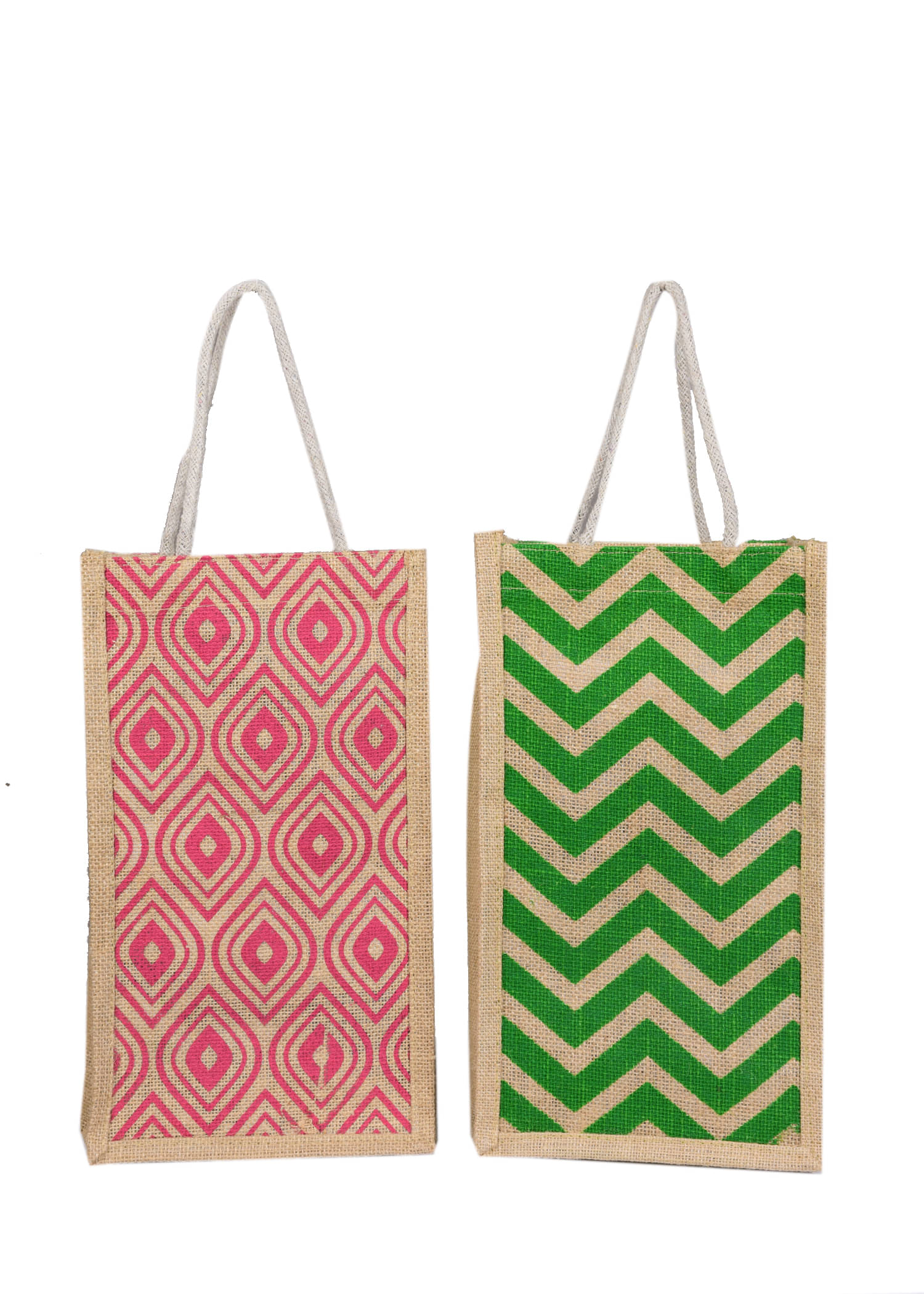    			SUNESH CREATION Brown Jute Lunch Bag Pack of 2