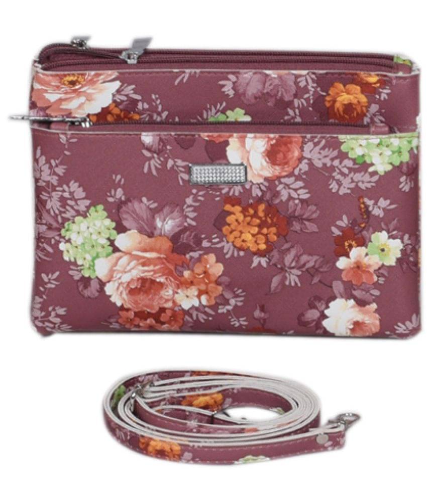     			SUNESH CREATION Sling Bag Fabric Set of 1 ( Pink )