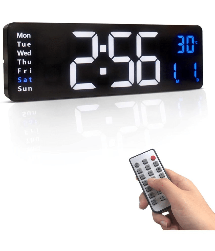     			Saykhus Digital Plastic Rectangular Table Clock - Pack of 1