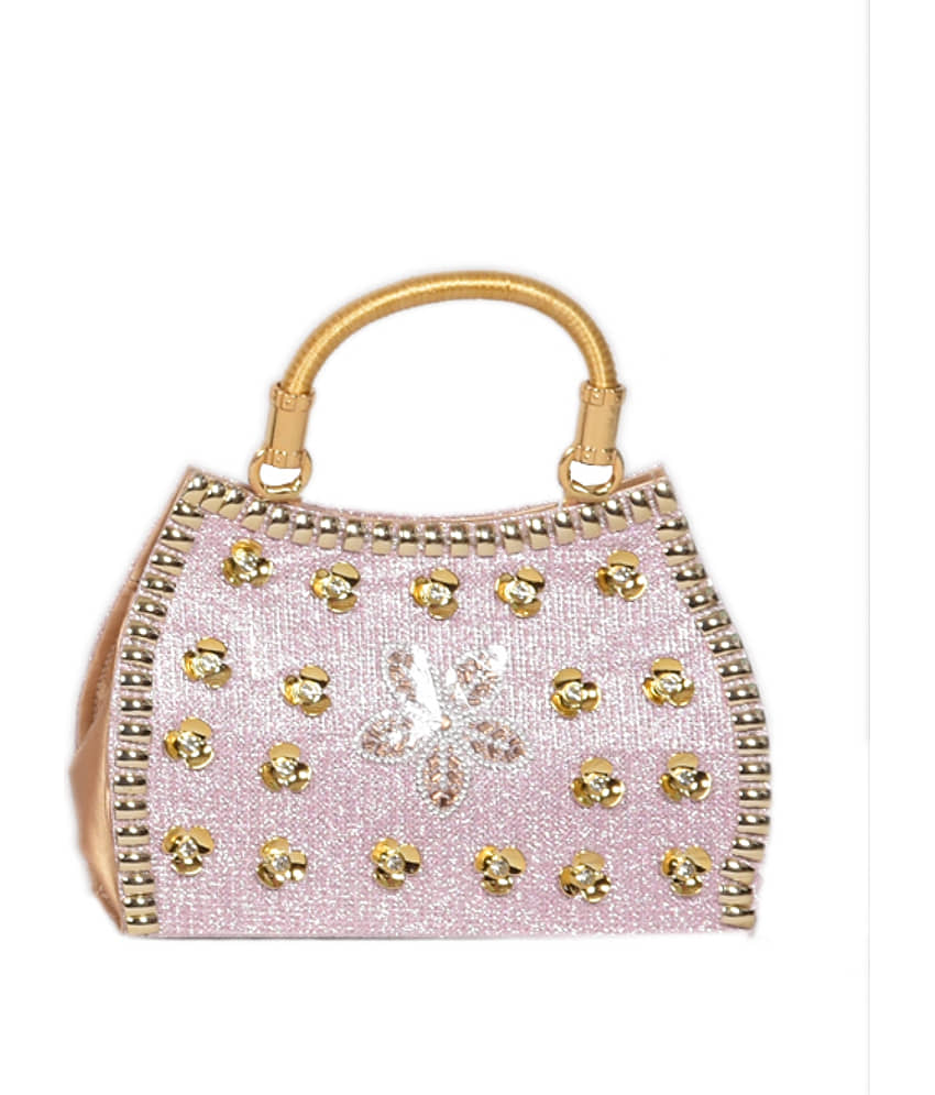 Sunvika House Pink Fabric Handheld Bag - Handbags | Buy online on ZillyBuy