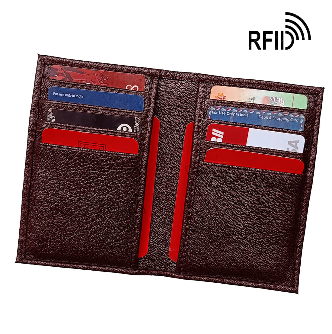     			Wingers PU Leather Unisex Travel Card Holder ( Pack of 1 )