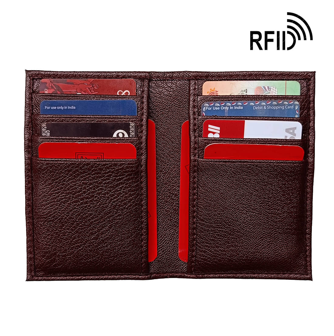     			Wingers PU Leather Unisex Travel Card Holder ( Pack of 1 )