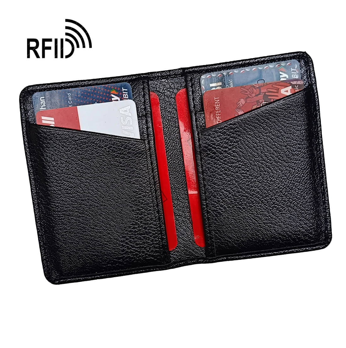     			Wingers PU Leather Unisex Travel Card Holder ( Pack of 1 )