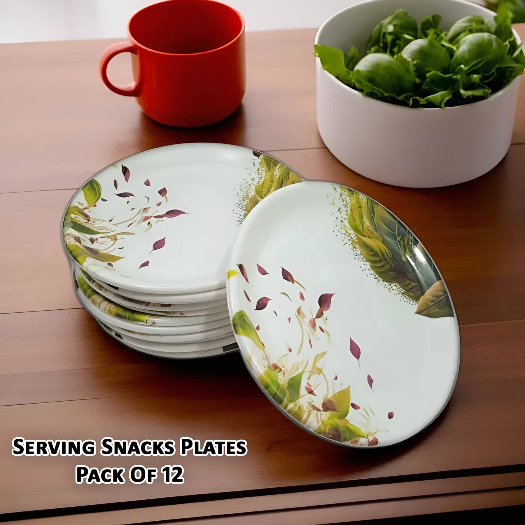 kitchrox 12 Pcs Melamine Multi Color Quarter Plate kitchrox 12 Pcs Melamine Multi Color Quarter Plate