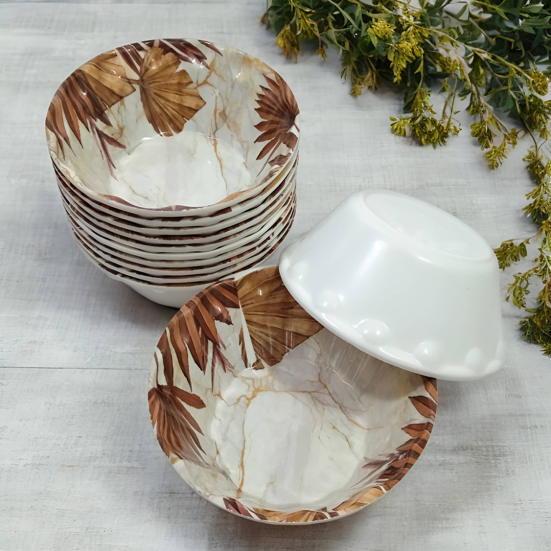     			kitchrox Melamine Bowl Set 200 mL ( Set of 12 )