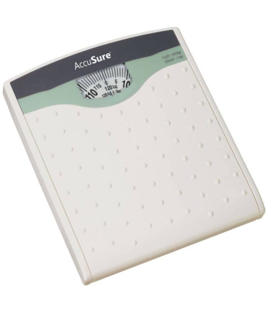     			ACCUSURE Plastic White Analog Weighing Scale