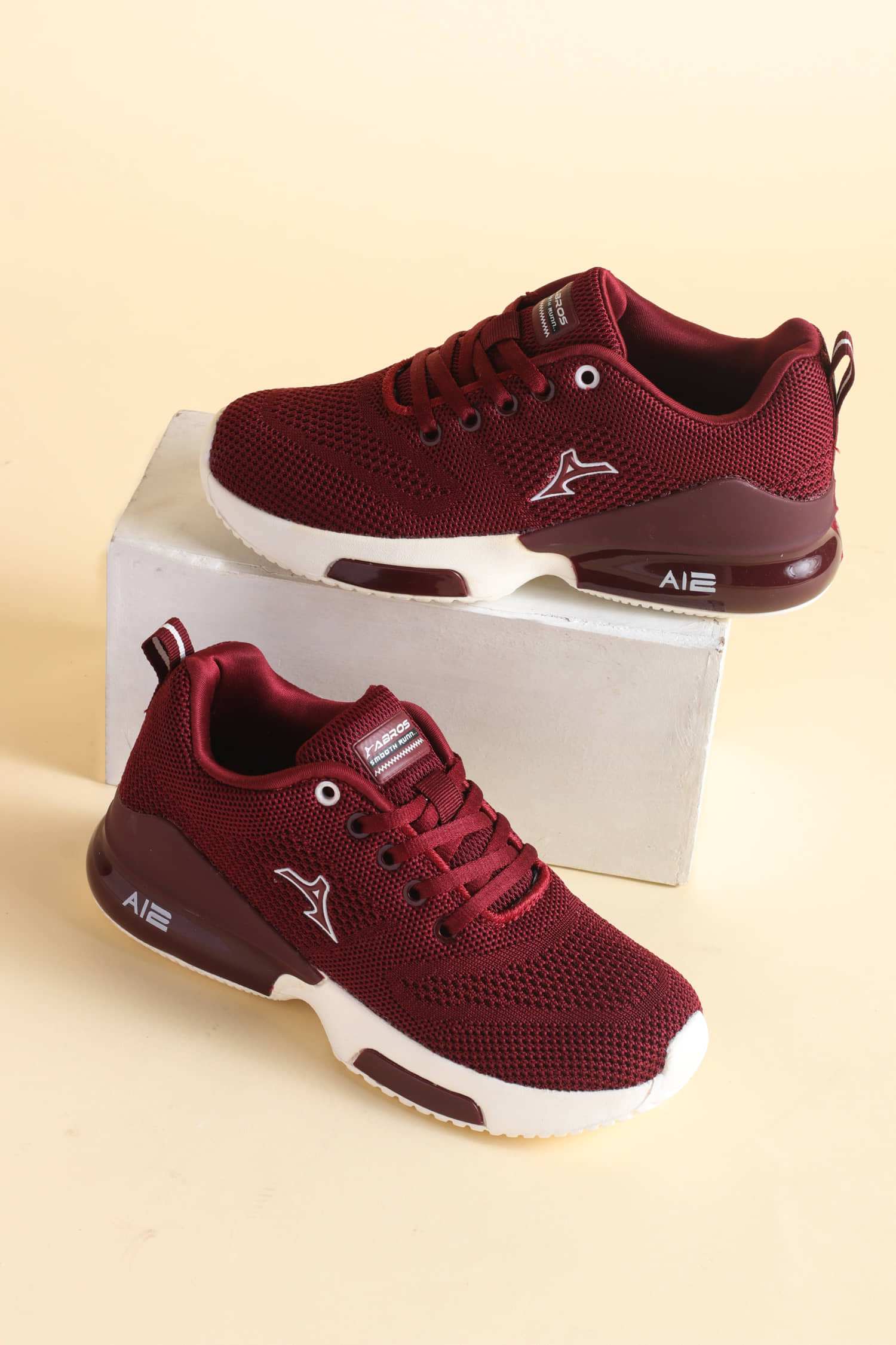 Abros Mustard Boy's Sports Shoes Pair