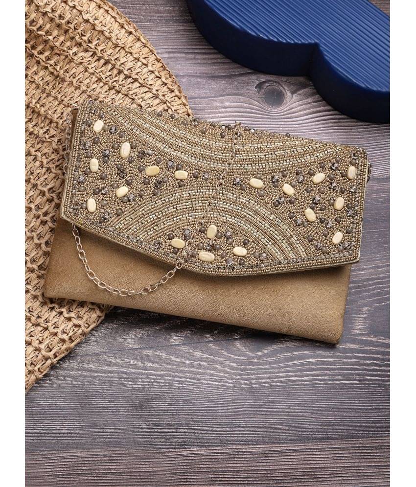     			Anekaant Beige Suede Envelope