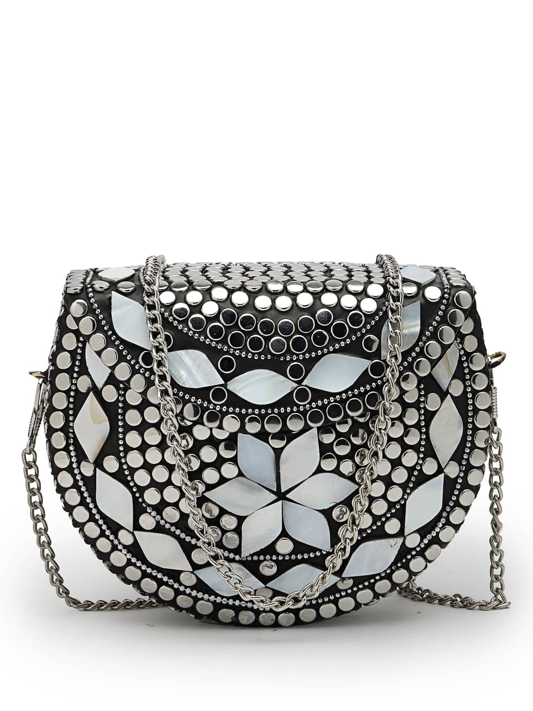 Anekaant Silver Metal Box Clutch - Handbags | Buy online on ZillyBuy