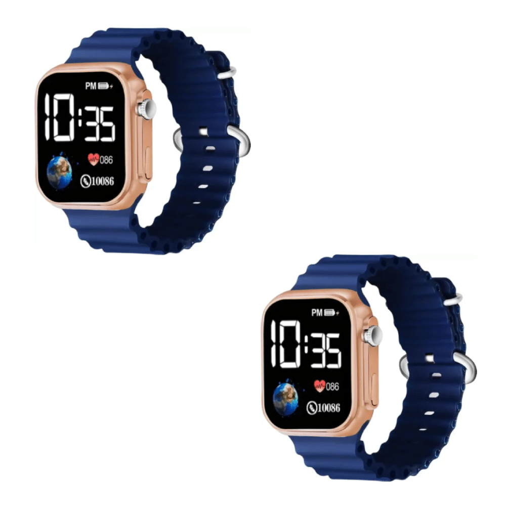     			DECLASSE Navy Blue Silicon Digital Men's Watch