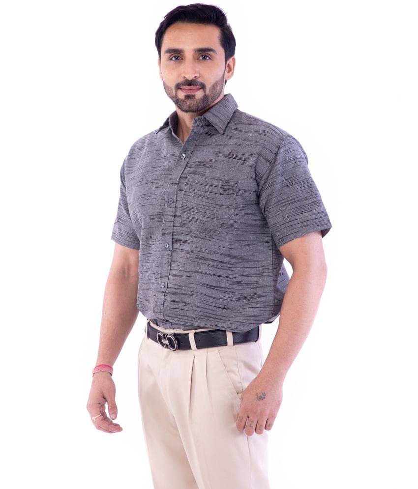 DESHBANDHU DBK Cotton Regular Fit Half Sleeves Men's Formal Shirt - Grey ( Pack of 1 ) DESHBANDHU DBK Cotton Regular Fit Half Sleeves Men's Formal Shirt - Grey ( Pack of 1 )