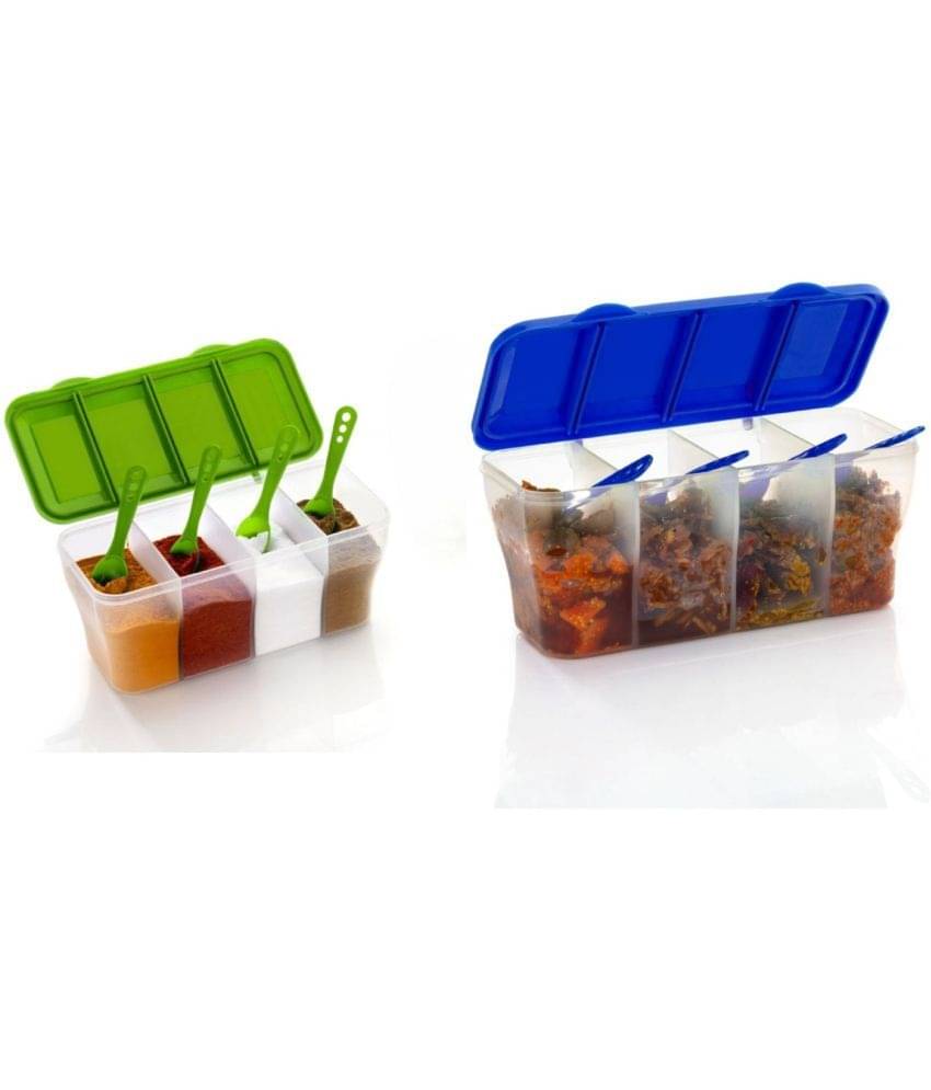     			Dark Sun Kitchenware Dal/Masala/Vegetable Plastic Multicolor Spice Container ( Set of 2 )