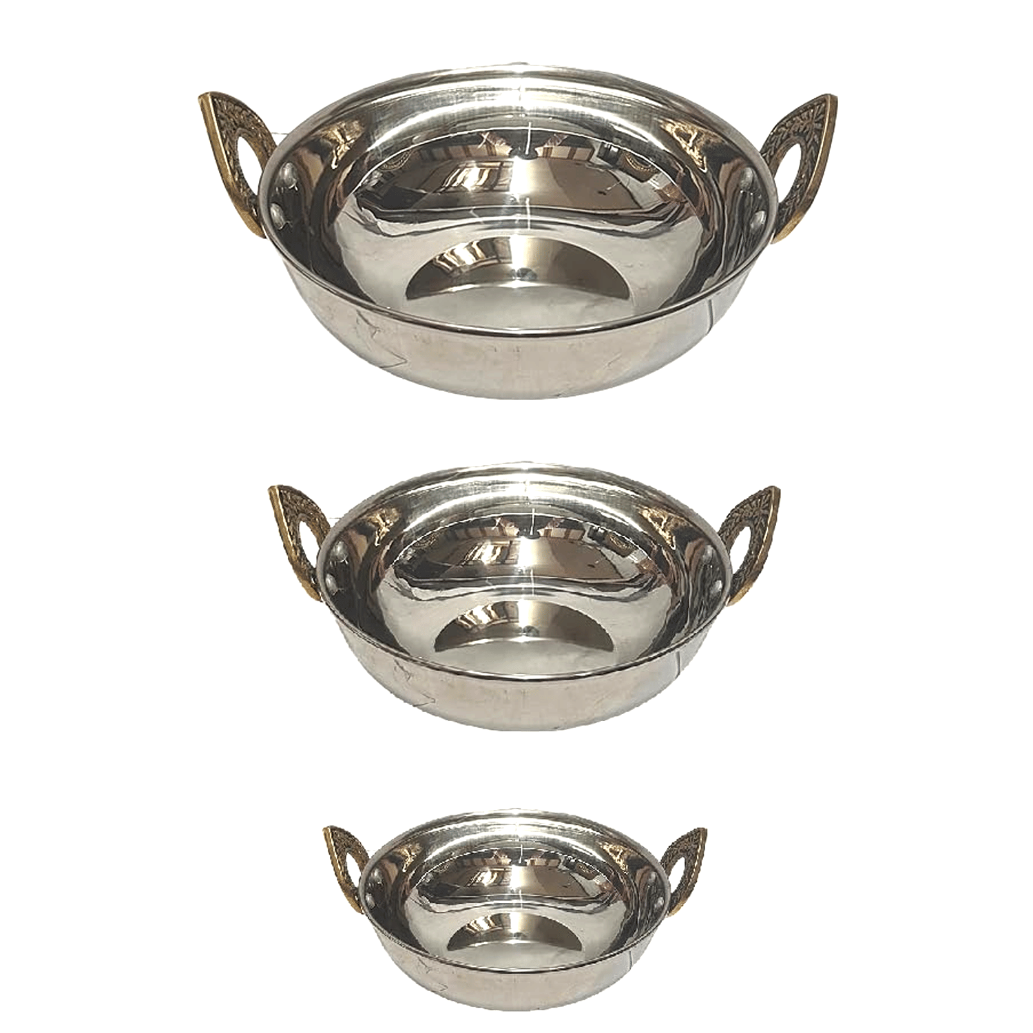     			Dynore Stainless Steel Non coated Deep Kadhai 1 mm ( 0.7 ) L