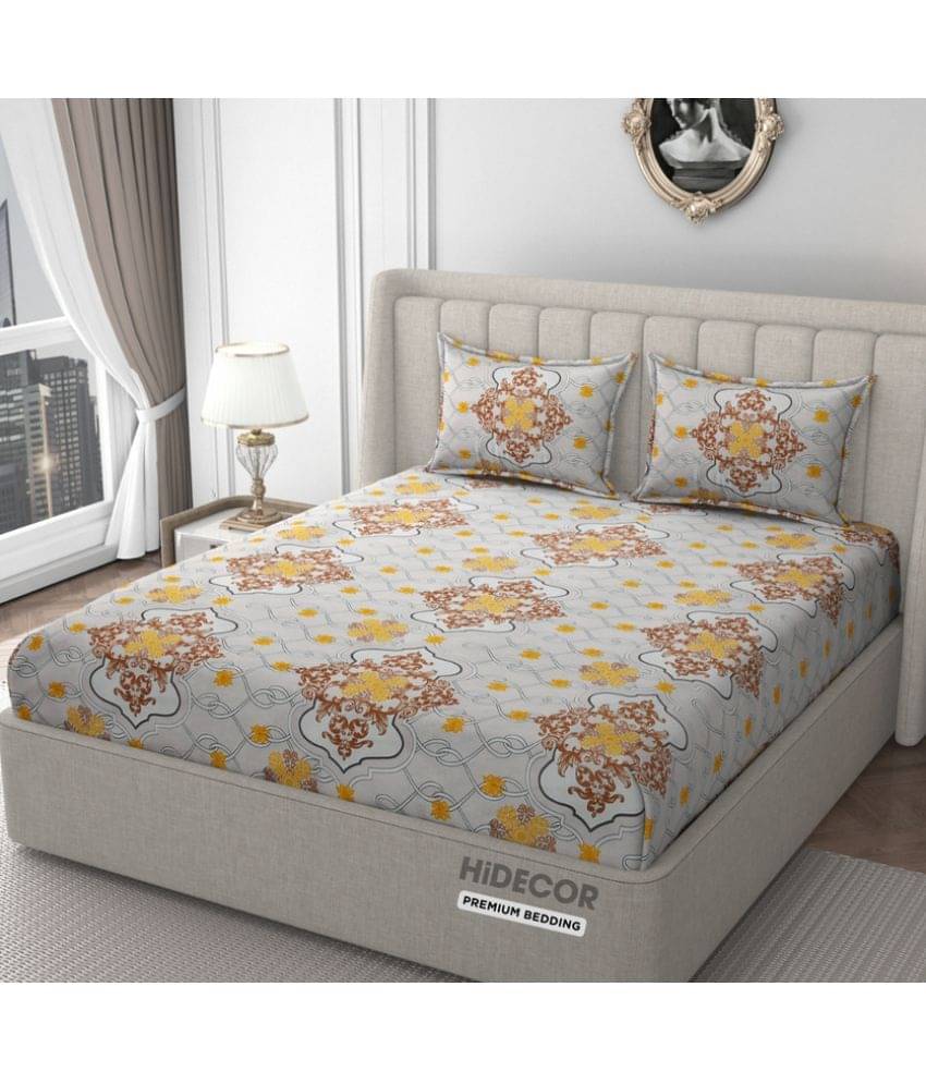 HIDECOR Microfiber 1 Double Bedsheet with 2 Pillow Covers ( Cream ) HIDECOR Microfiber 1 Double Bedsheet with 2 Pillow Covers ( Cream )