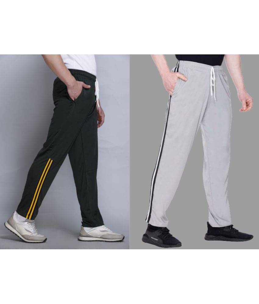     			HVBK Multicolor Polyester Men's Trackpants ( Pack of 2 )