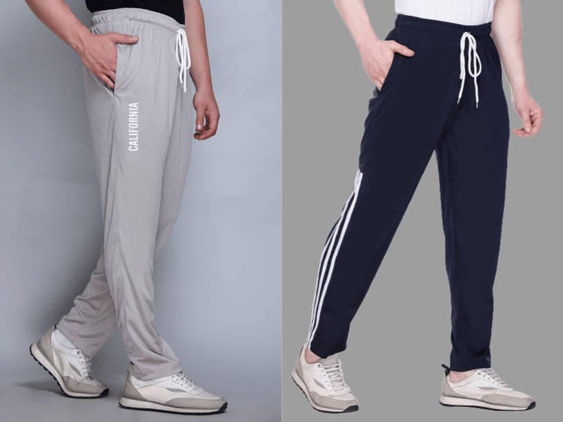     			HVBK Multicolor Polyester Men's Trackpants ( Pack of 2 )