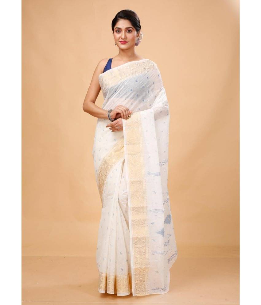 Happy Creation Cotton Printed Saree Without Blouse Piece ( LightBLue ) Happy Creation Cotton Printed Saree Without Blouse Piece ( LightBLue )
