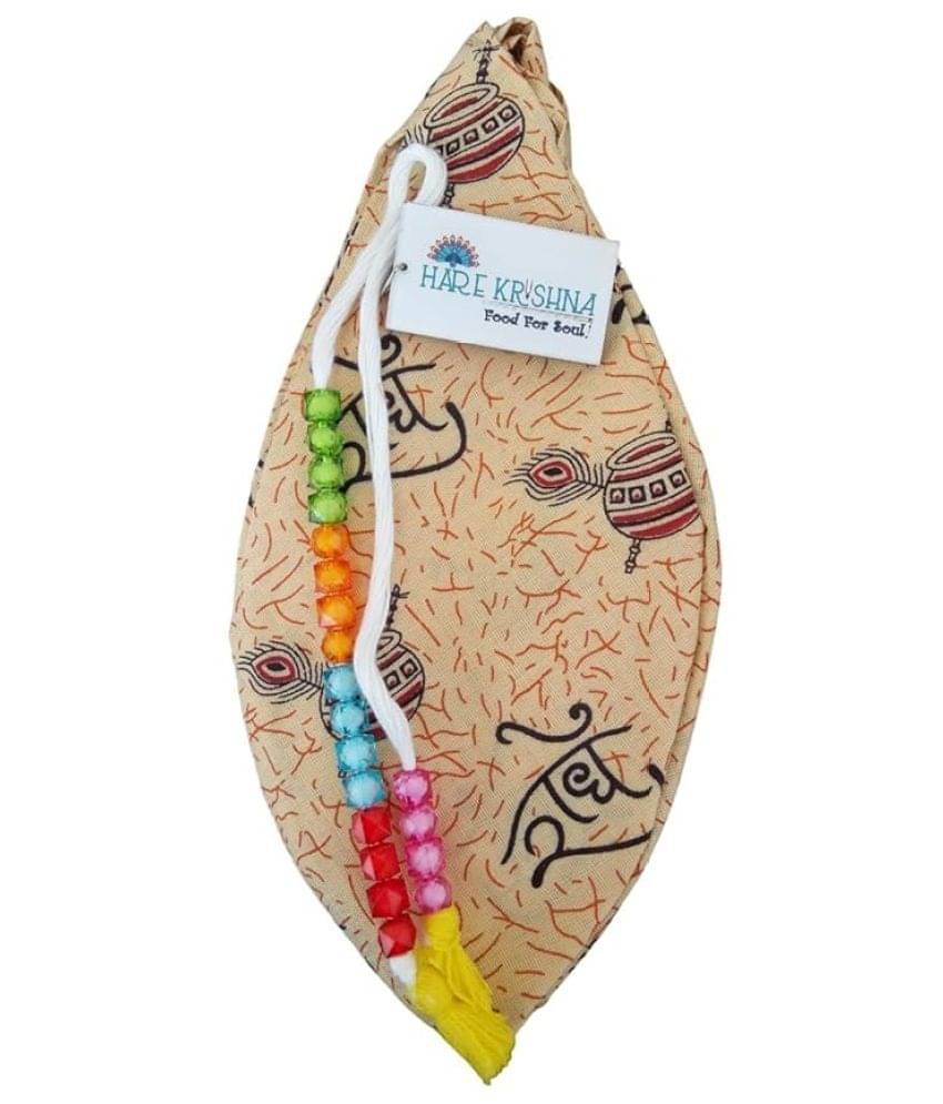 Hare Krishna Food For Soul Print Brown Jholi|Iskcon Mala Bag |Mantra Jaap Bag Wi Japa Mala Bag/Gaumukhi 1 ( Pack of 1 ) Hare Krishna Food For Soul Print Brown Jholi|Iskcon Mala Bag |Mantra Jaap Bag Wi Japa Mala Bag/Gaumukhi 1 ( Pack of 1 )