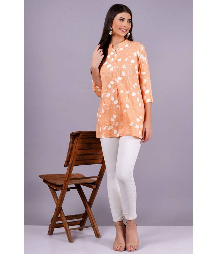     			JC4U Women's Rayon Tunic ( Orange )