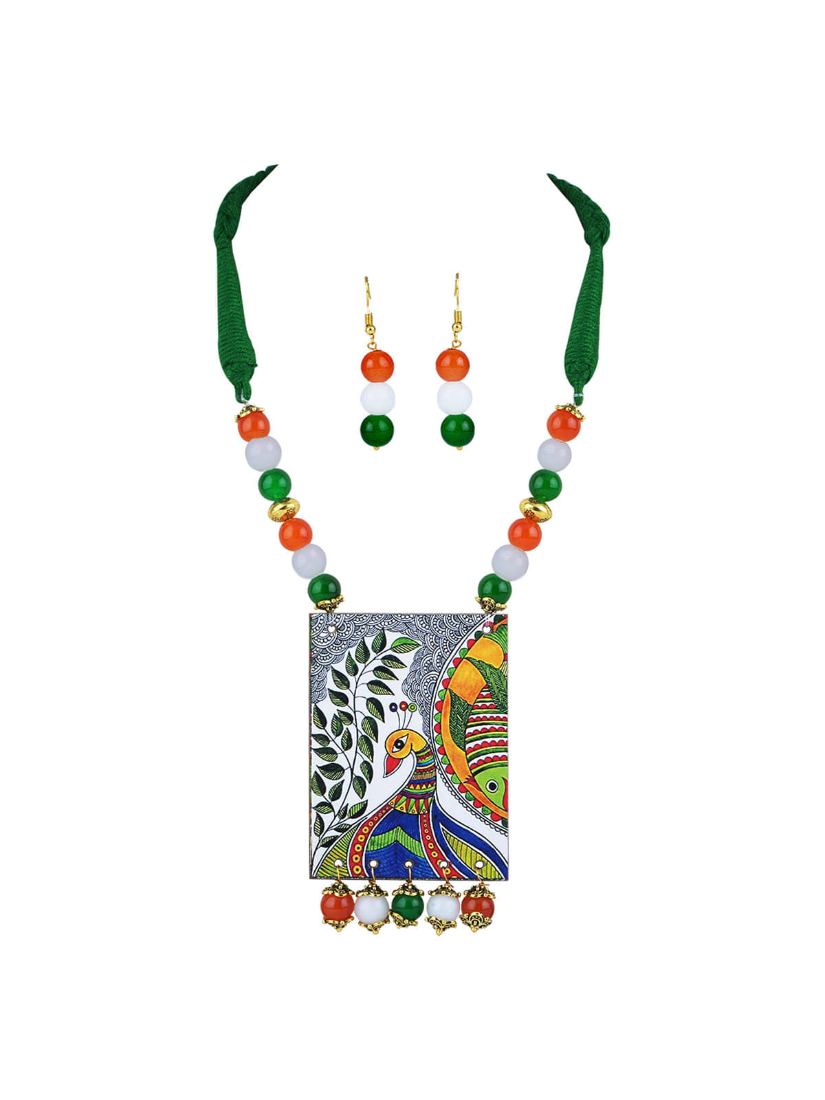     			JFL - Jewellery For Less Multi Color Brass Necklace Set ( Pack of 1 )