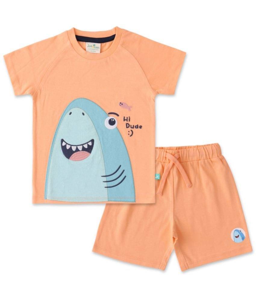     			Juscubs Pack of 1 Boys Cotton T-Shirt & Shorts Set ( Pink )