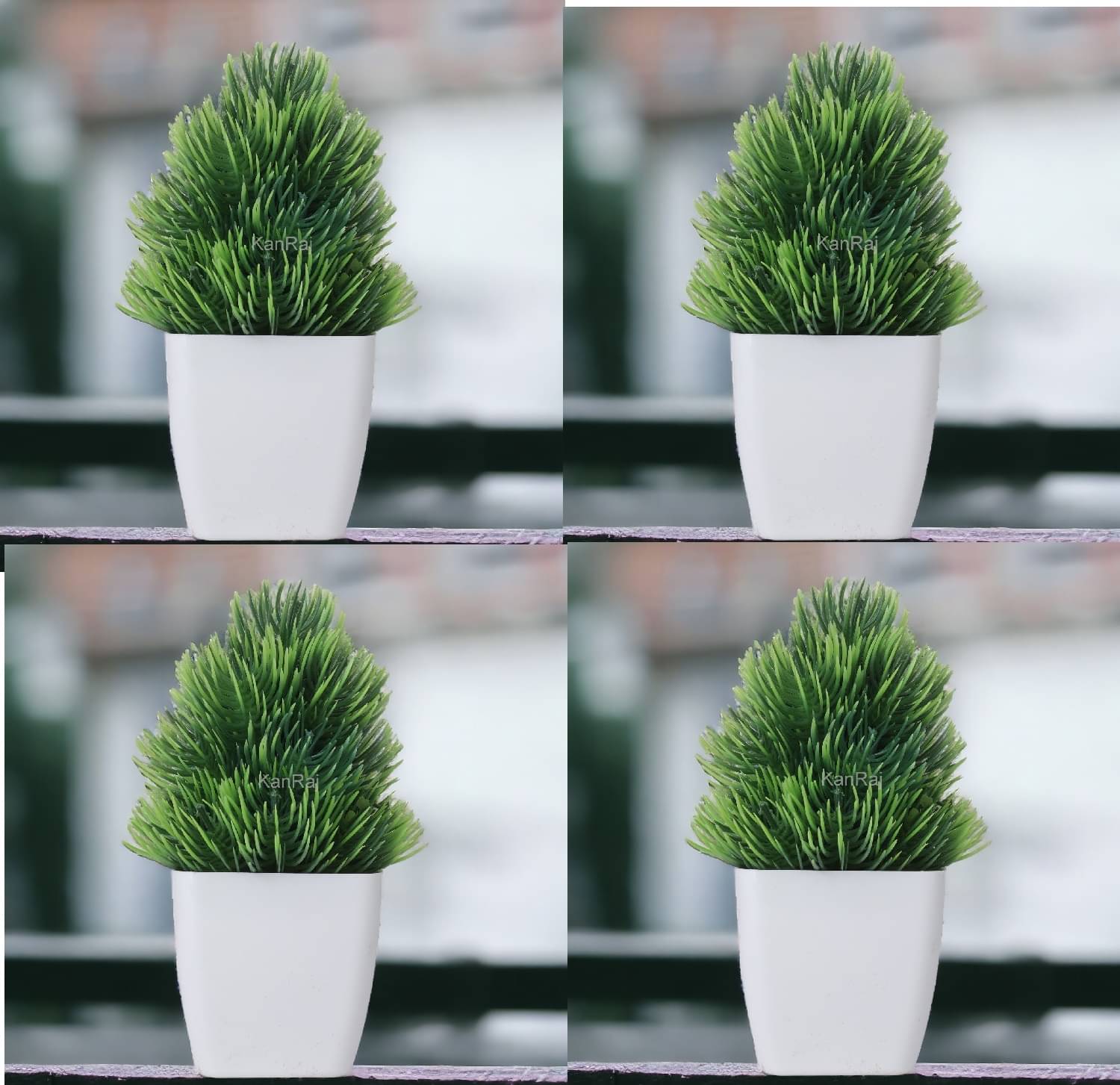     			KanRaj - Green Wild Artificial Plants Bunch ( Pack of 4 )