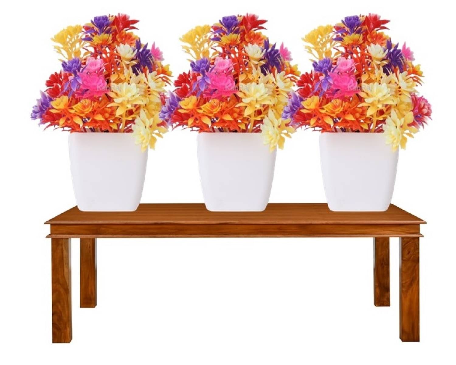    			KanRaj - Multicolor Wild Artificial Flowers With Pot ( Pack of 3 )
