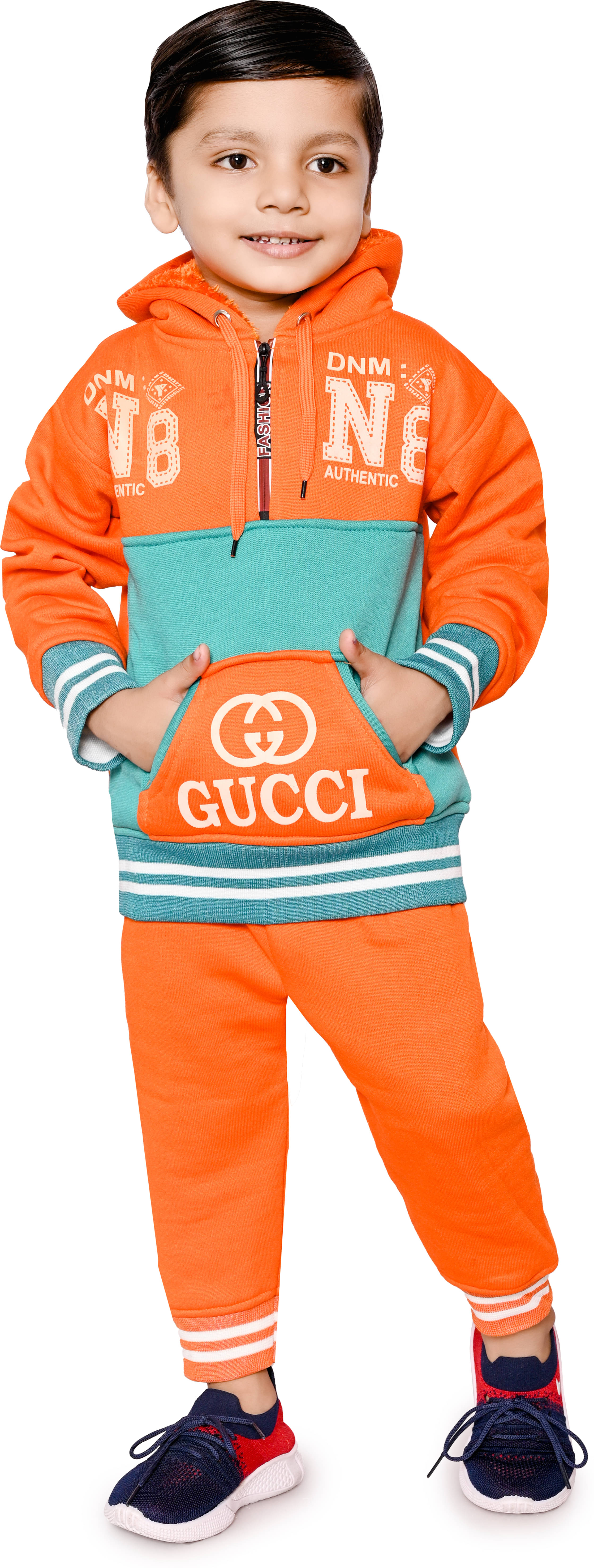     			New Collection Pack of 1 Boys Polyester Cardigan Sweater ( Orange )