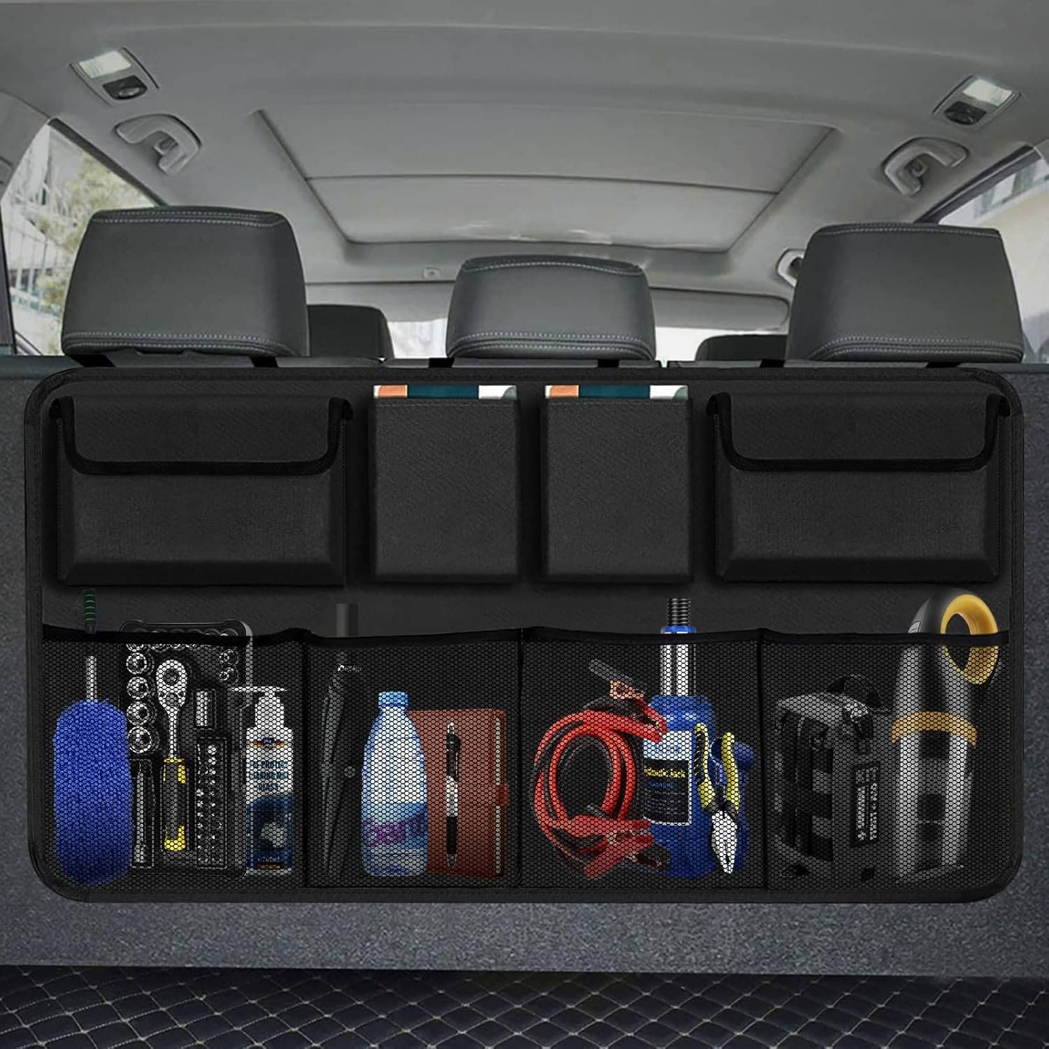 RAMDEV ENTERPRISE Multi Pocket Organizer for Car Boot Black RAMDEV ENTERPRISE Multi Pocket Organizer for Car Boot Black