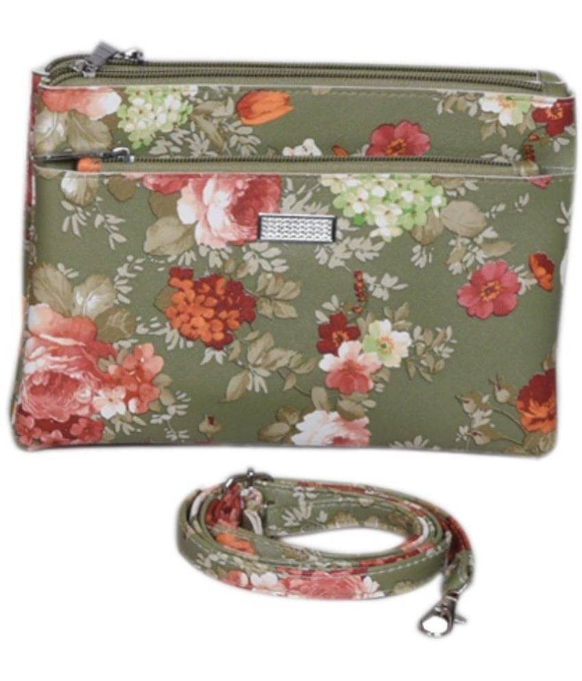     			SUNESH CREATION Sling Bag Fabric Set of 1 ( Mint Green )