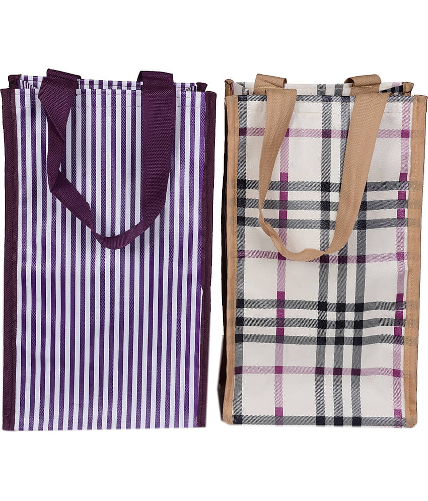 Sunvika House Multicolor Fabric Lunch Bag Pack of 2 - Handbags | Buy online on ZillyBuy