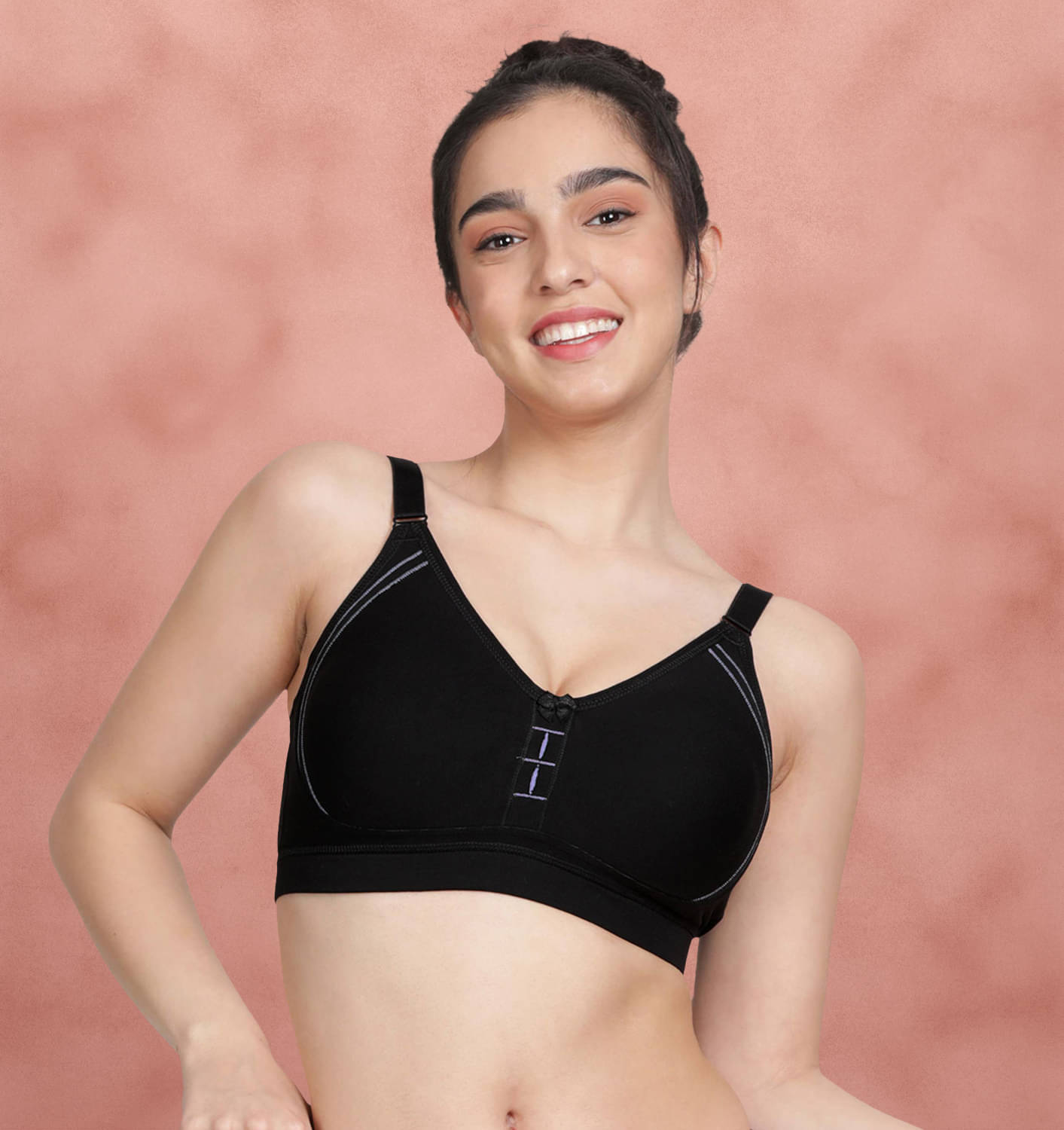 Susie Cotton Blend Non Padded Women's Everyday Bra ( Black ) SLI1003-BlackBeauty     			Susie Cotton Blend Non Padded Women's Everyday Bra ( Black ) SLI1003-BlackBeauty