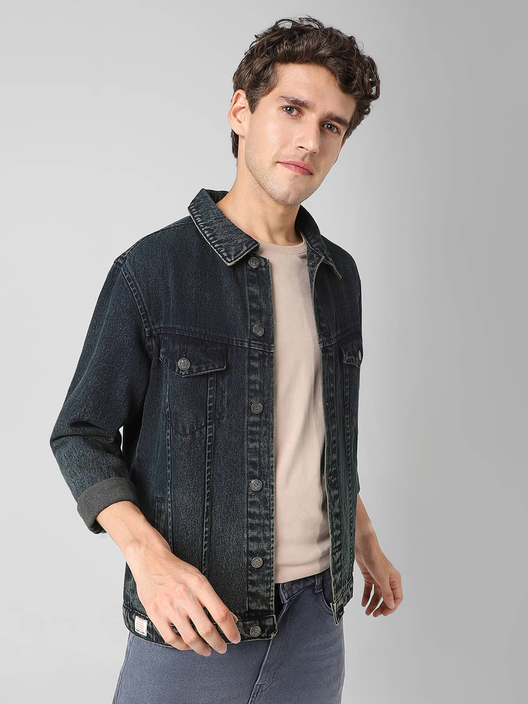     			Urbano Fashion Denim Men's Denim Jacket - Navy ( Pack of 1 )