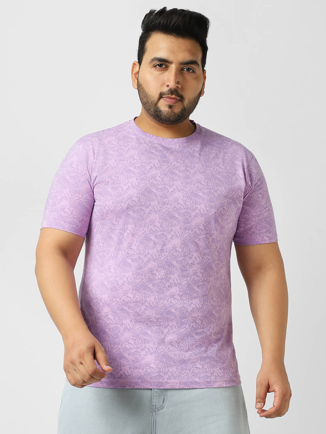     			Urbano Plus Pack of 1 100% Cotton Regular Fit Men's T-Shirt ( Purple )