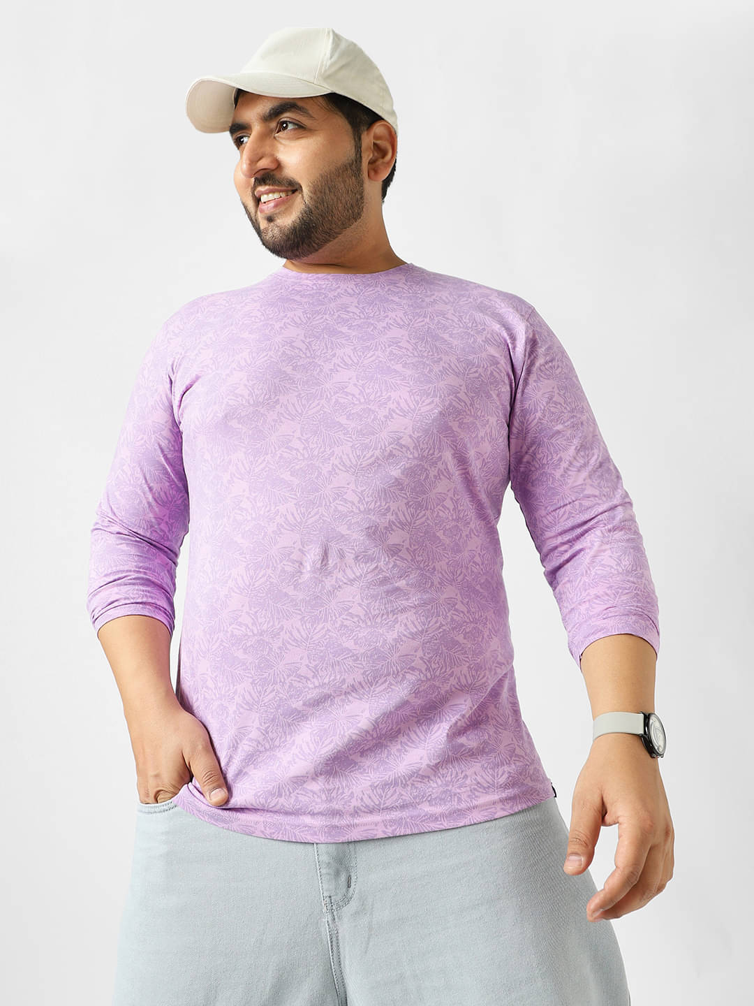     			Urbano Plus Pack of 1 100% Cotton Regular Fit Men's T-Shirt ( Purple )