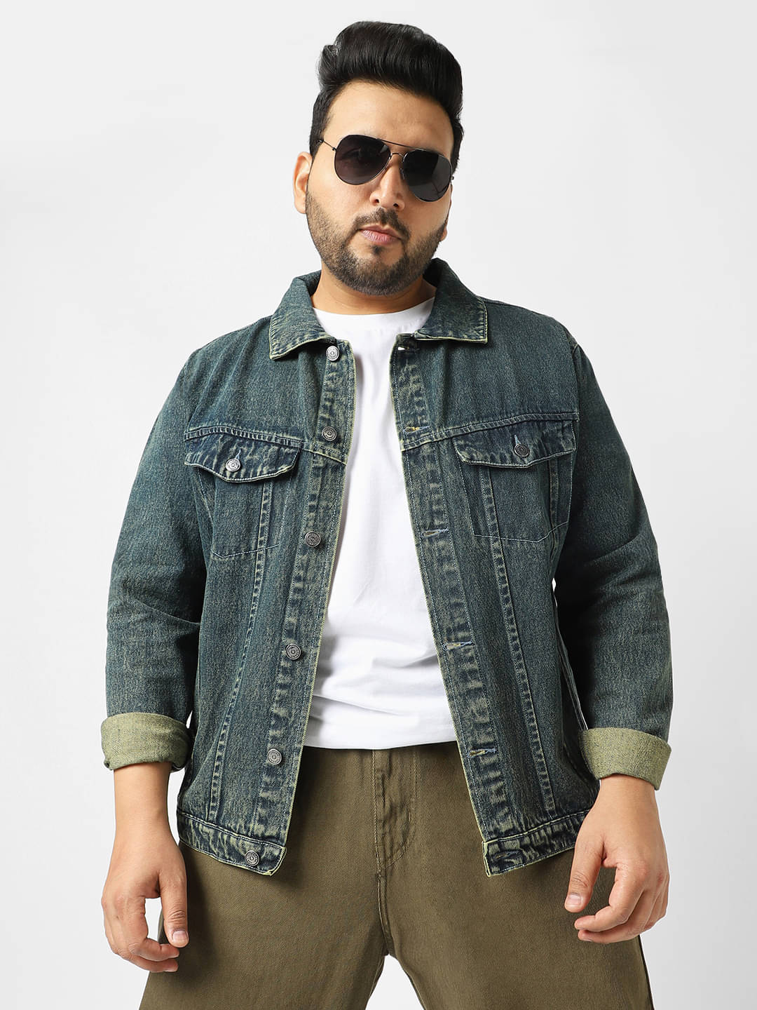     			Urbano Plus Denim Men's Denim Jacket - Blue ( Pack of 1 )