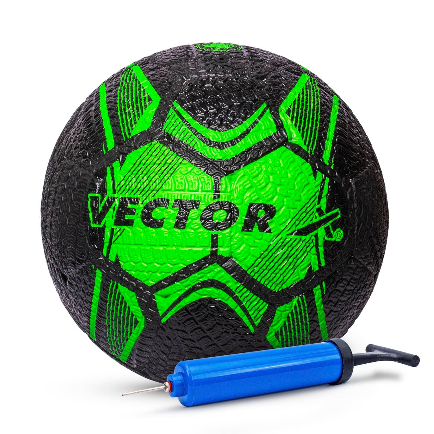 Vector X Black Green Rubber Football ( Pack of 1 ) - Sports and Fitness Equipment | Buy online on ZillyBuy