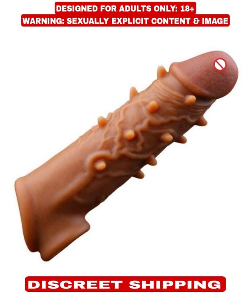 6 INCH PREMIUM QUALITY SILICONE DOUBLE HOLE REUSABLE PANIS SLEEVE FOR MEN BY KAMAHOUSE (LOW PRICE SEX TOY)