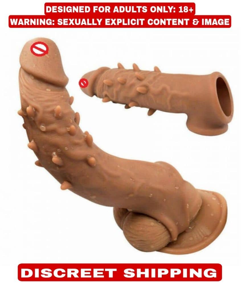 6 INCH PREMIUM QUALITY SILICONE DOUBLE HOLE REUSABLE PANIS SLEEVE FOR MEN BY KAMAHOUSE (LOW PRICE SEX TOY)