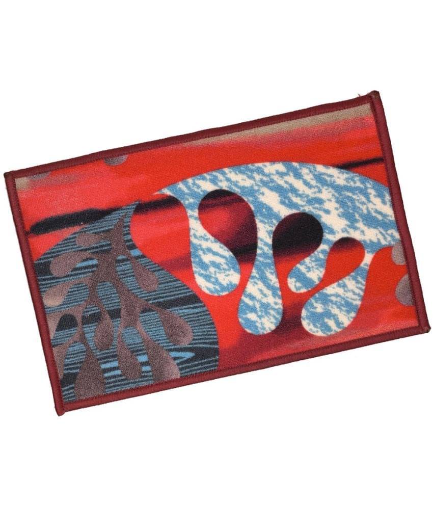     			ADIRNY - Anti-skid Polycotton Door Mat ( 59 X 39 cm ) Single - Maroon