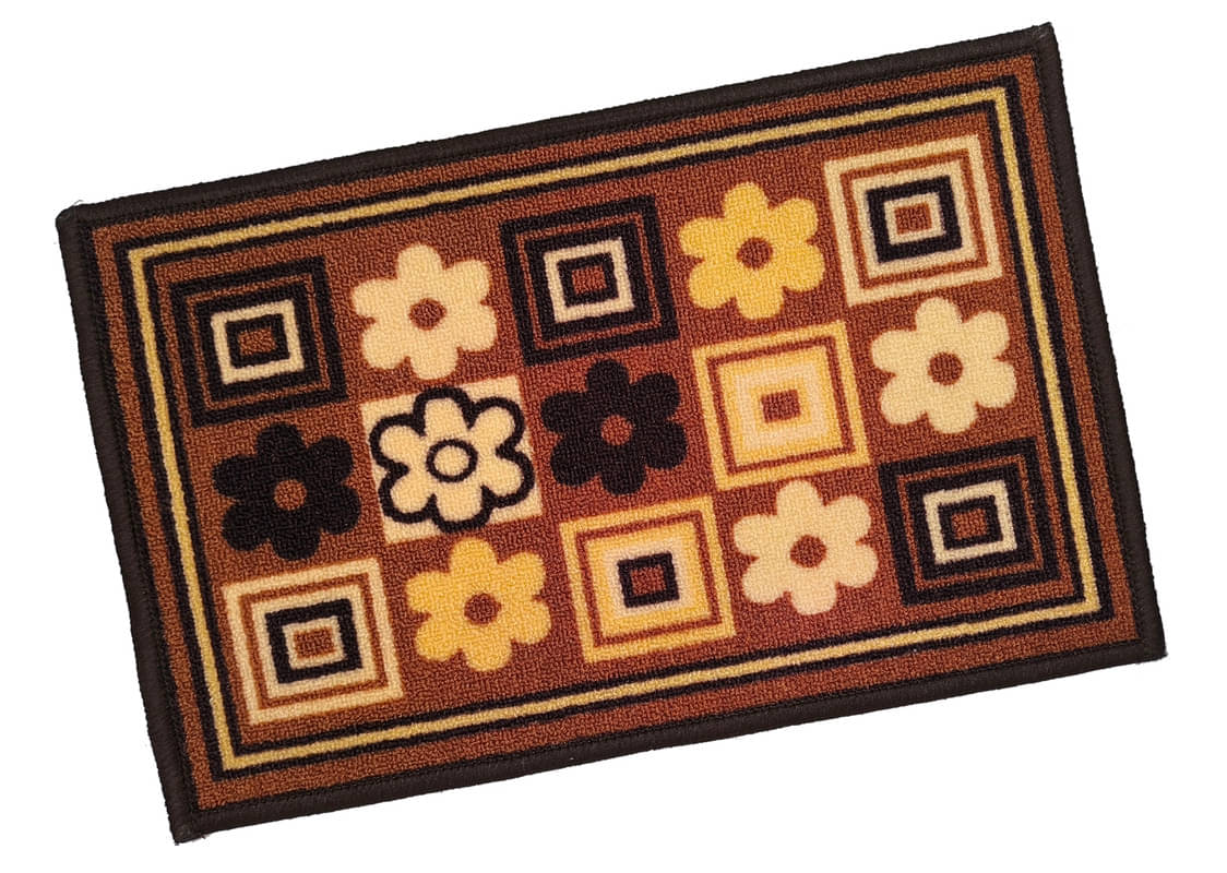 ADIRNY - Anti-skid Polycotton Door Mat ( 59 X 39 cm ) Single - Brown ADIRNY - Anti-skid Polycotton Door Mat ( 59 X 39 cm ) Single - Brown