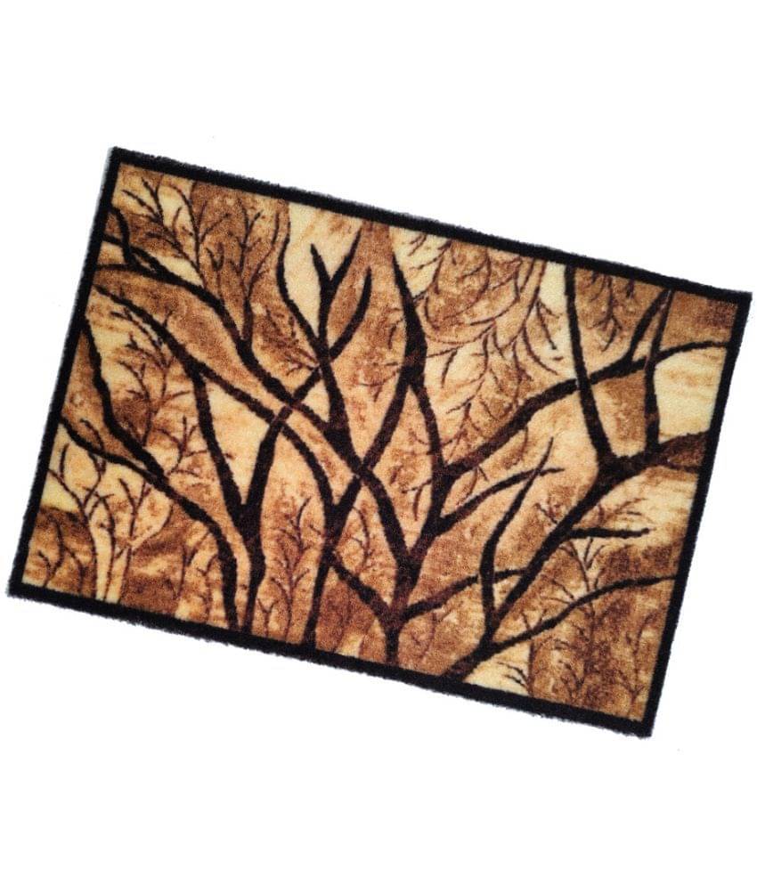 ADIRNY - Anti-skid Polycotton Door Mat ( 59 X 39 cm ) Single - Brown ADIRNY - Anti-skid Polycotton Door Mat ( 59 X 39 cm ) Single - Brown