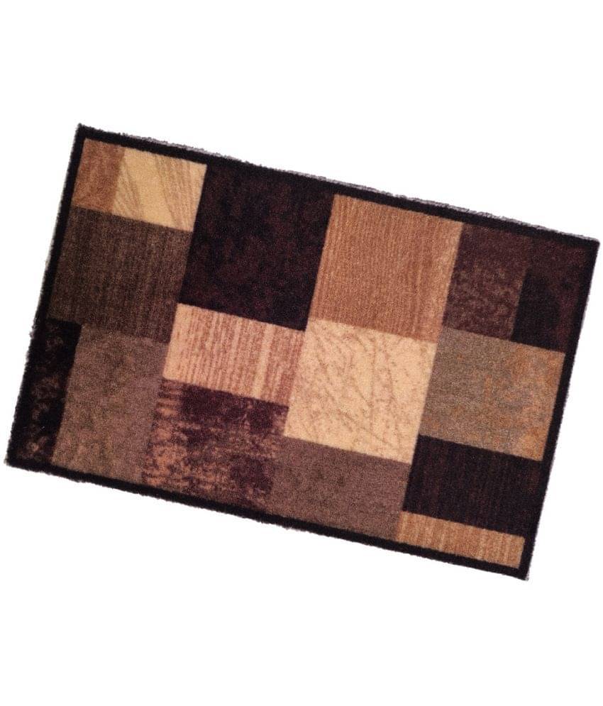 ADIRNY - Anti-skid Polycotton Door Mat ( 59 X 39 cm ) Single - Brown ADIRNY - Anti-skid Polycotton Door Mat ( 59 X 39 cm ) Single - Brown