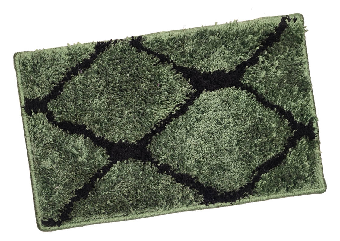 ADIRNY - Regular Polycotton Door Mat ( 59 X 39 cm ) Single - Green ADIRNY - Regular Polycotton Door Mat ( 59 X 39 cm ) Single - Green