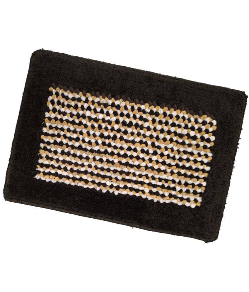 ADIRNY - Regular Polycotton Door Mat ( 59 X 39 cm ) Single - Brown ADIRNY - Regular Polycotton Door Mat ( 59 X 39 cm ) Single - Brown