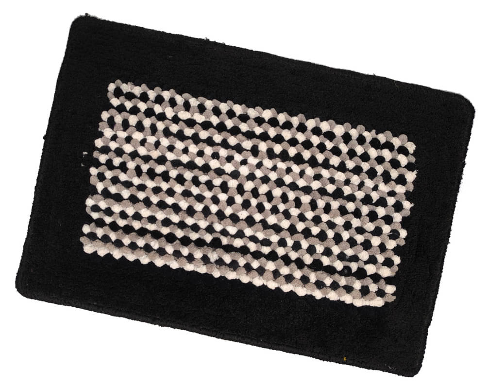     			ADIRNY - Regular Polycotton Door Mat ( 59 X 39 cm ) Single - Black