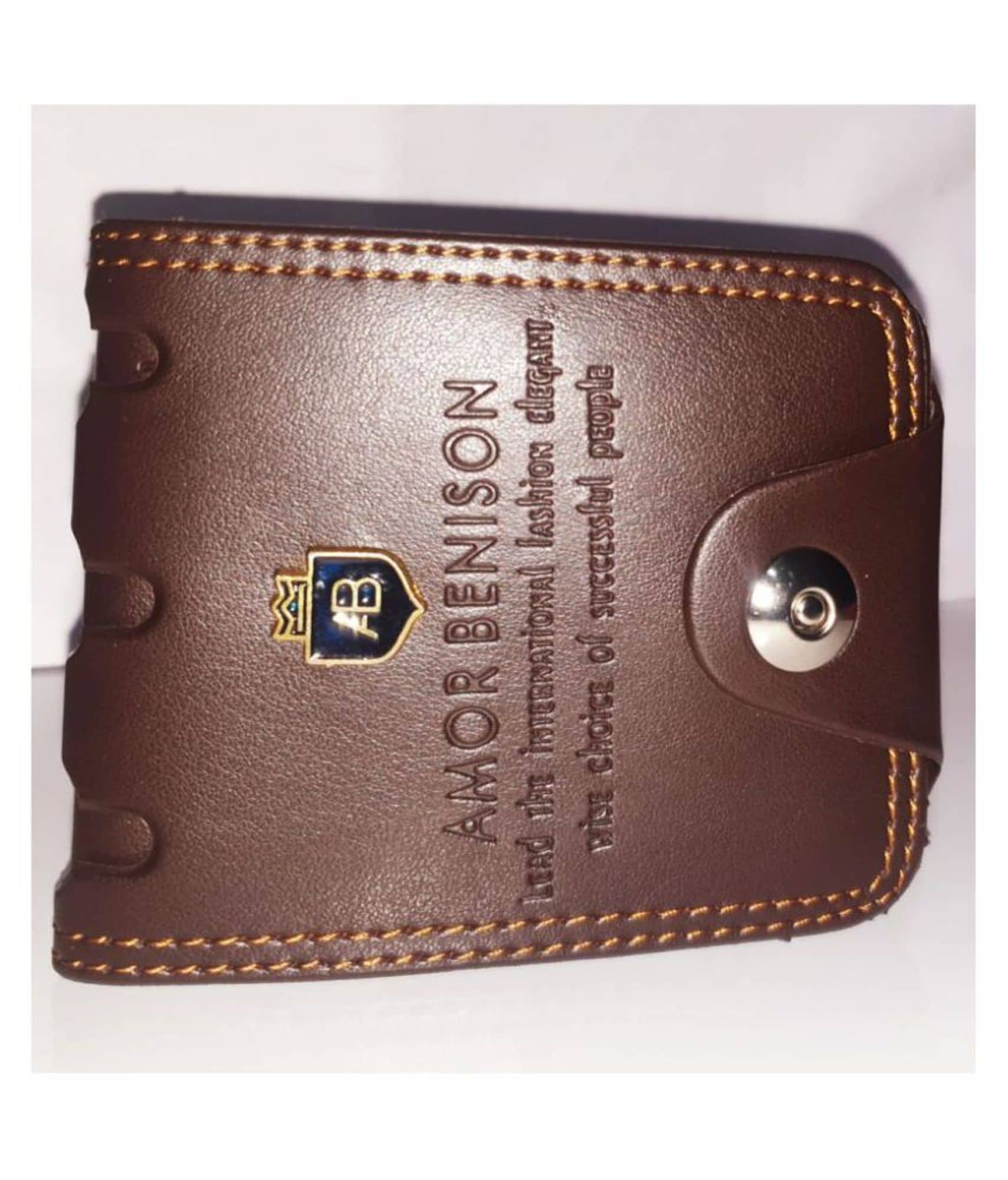 Amor Benison Brown Leather Men's Two Fold Wallet ( Pack of 1 ) - Handbags | Buy online on ZillyBuy