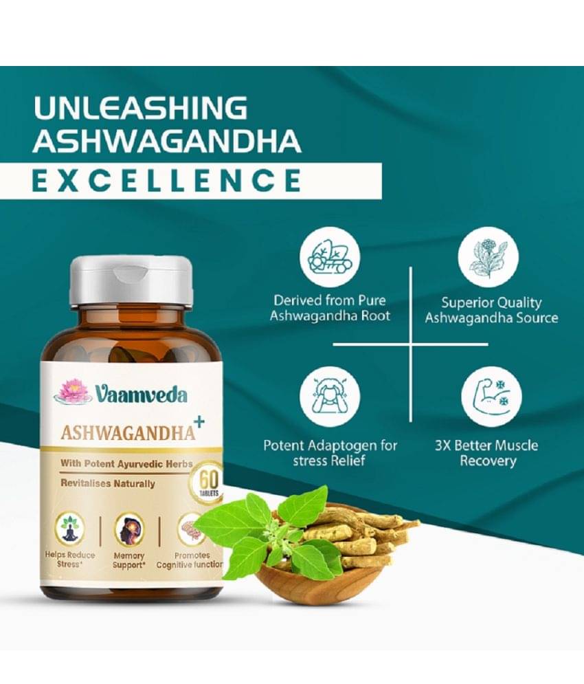     			Ashwagandha Tablets Capsules Supplement Extract with Brahmi Gingko Biloba Ayurvedic Jadi Buti – (not KSM 66)